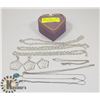 Image 1 : HEART SHAPE BOX FULL OF PENDANTS AND NECKLACES