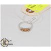 Image 1 : STERLING SILVER ORANGE TOPAZ RING SIZE 8.