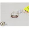 Image 1 : STERLING SILVER RUBY CZ RING SIZE 7.5.