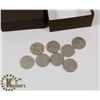 Image 1 : LOT OF 8 CANADA KING GEORGE V - 5 CENTS COINS