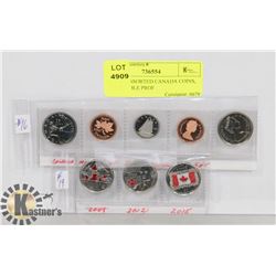 LOT OF ASSORTED CANADA COINS, 2000 DOUBLE PROF