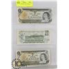 Image 1 : LOT OF 3 CANADA 1973 $1 BILLS