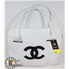 Image 1 : CHANEL REPLICA WITH BLACK LOGO, WHITE BAG