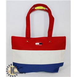 TOMMY HILFIGER REPLICA HAND BAG, TRI COLOR