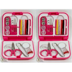 LOT OF 2 NEW! MINI PORTABLE SEWING KIT