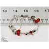 Image 1 : NEW! PANDORA STYLE 925 SILVER CHARM BRACELET