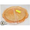 Image 1 : PEACH CARNIVAL GLASS SERVING TRAY