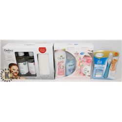 BOX OF SPA ITEMS OLAY, OMBRA  & AMOPE PEDI PERFECT