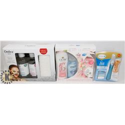 BOX OF SPA ITEMS OLAY, OMBRA  & AMOPE PEDI PERFECT