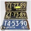 Image 1 : LOT OF ASSORTED LICENSE PLATES 1969 AND 1970