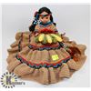 Image 1 : INDIAN DOLL ORNAMENT BROWN DRESS