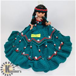 INDIAN DOLL ORNAMENT BLUE DRESS