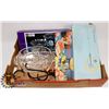 Image 1 : LOT OF ASSORTED INCLUDING FONDUE FORK SET, DIVIDED