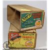 Image 1 : LOT OF TWO VINTAGE ORANGE CRATES