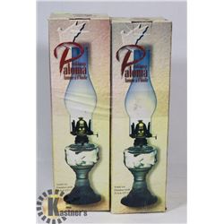 LOT OF 2 PALOMA OIL LAMPS IN BOX