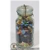 Image 1 : VINTAGE BUTTONS IN MASON JAR