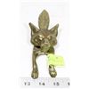 Image 1 : ANTIQUE SOLID BRASS WOLF HEAD DOOR KNOCKER