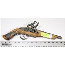 REPLICA FLINTLOCK, 18TH CENTURY PISTOL, 7-3/4"