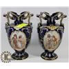 Image 1 : PAIR OF ANTIQUE CERAMIC HANDLED VASES FROM