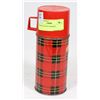 Image 1 : 1950S PLAID TIN THERMOS.