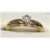 Image 1 : 10KT YELLOW GOLD DIAMOND SOLITARE RING SIZE 8.