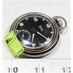 1950S BLACK DIAL WESTCLOX POCKET WATCH.