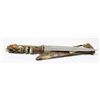 Image 1 : HANDMADE SNAKE SKIN KNIFE WITH SHEATH.