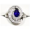 Image 1 : STERLING SILVER SAPPHIRE COCKTAIL RING SIZE 7.5.