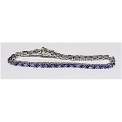 LADIES SILVER TENNIS BRACELET STAMPED 925 WITH