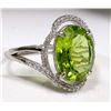 Image 1 : STERLING SILVER PERIDOT ADJUSTABLE SIZE COCKTAIL