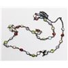 Image 1 : STERLING SILVER 18" GEMSTONE MULTI COLORED
