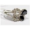 Image 1 : STERLING SILVER BLACK ALASKAN DIAMOND RING