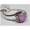 Image 1 : STERLING SILVER LAB OPAL RING SIZE 7.75.