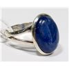 Image 1 : STERLING SILVER BLUE KYANITE RING SIZE 7.