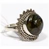 Image 1 : STERLING SILVER LABRADORITE RING SIZE 8.