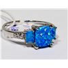 Image 1 : STERLING SILVER LAB OPAL RING SIZE 11.