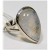 Image 1 : STERLING SILVER MOONSTONE RING SIZE 7.