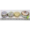 Image 1 : COLLECTION OF 4 BONE CHINA TRINKET BOXES INCLUDING