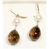 Image 1 : ESTATE 14K GOLD EARRINGS.