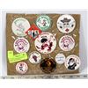 Image 1 : SET OF 12 VINTAGE HOCKEY PIN BACKS. COLLECTIBLES