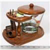 Image 1 : PIPE RACK WITH TOBACCO HUMIDOR