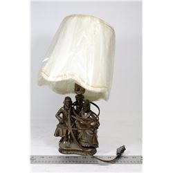 VINTAGE CAST BRASS FIGURE LAMP