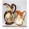 Image 1 : PAIR OF VINTAGE POTTERY DECORATIVE PITCHERS