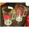Image 1 : 2 ADVERTISING DRAFT BEER GLASS PITCHERS