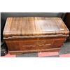 Image 2 : ANTIQUE CEDAR LINED TRUNK FILLED WITH ART