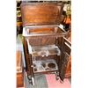 Image 2 : ANTIQUE WOOD ROLLING CUPBOARD