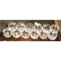 SET OF 12 SEAGRAMS WHISKEY MAP OF WORLD GLASSES