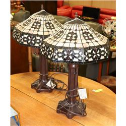 2 TIFFANY STYLE LAMPS 23" TALL