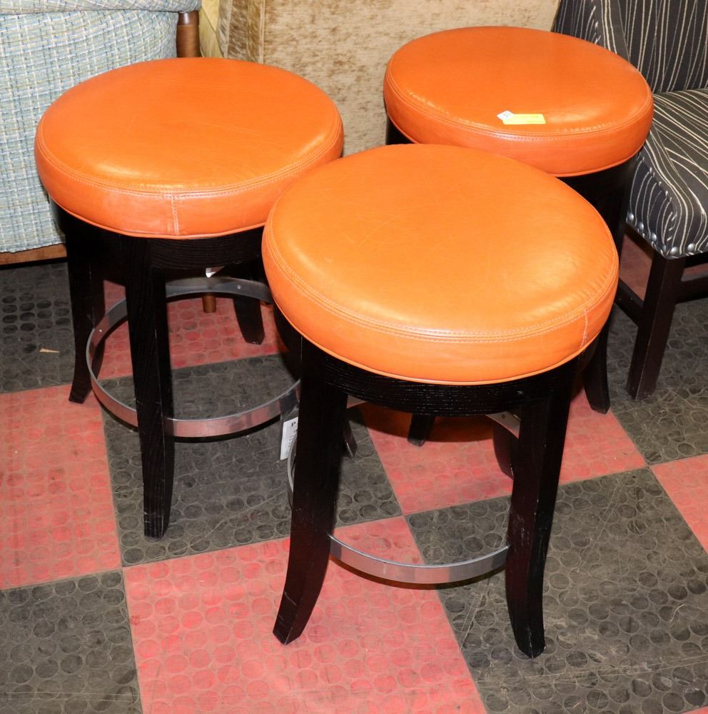 Burnt Orange Stool - Stools Item Burnt Orange Stool - Stools Item