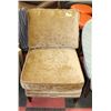 FABRIC CASUAL SEATING CHAIR WITH BRASS THUMBNAIL